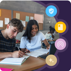 Two students in class